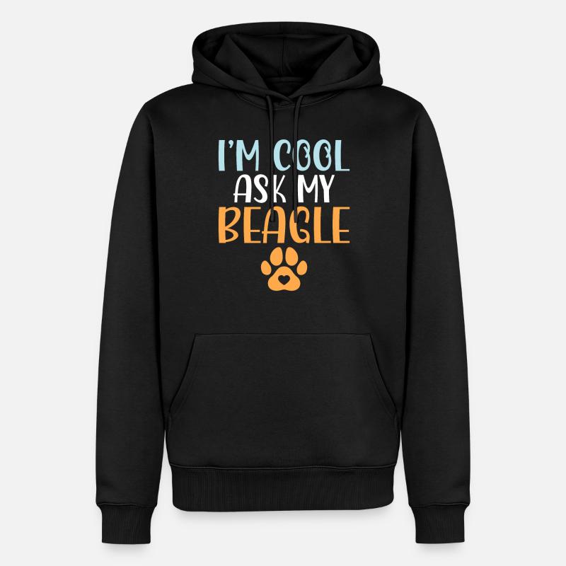Beagle Cadeau Beagle Propriétaire - Sweat à capuche Premium bio Homme - noir