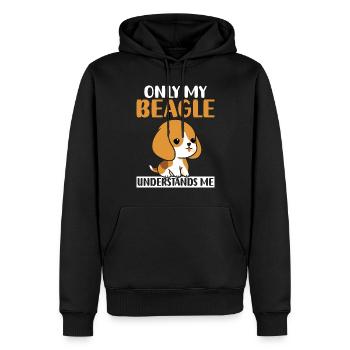 Beagle Geschenk Beagle Besitzer - Männer Premium Bio Hoodie - Schwarz - Vorne - Nico (187cm)