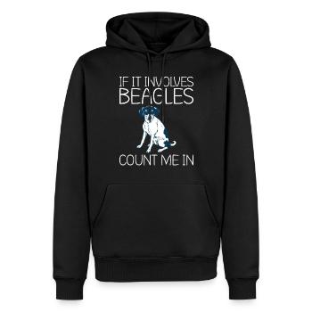 Beagle Cadeau Beagle Propriétaire - Sweat à capuche Premium bio Homme - noir - Devant - Nico (187cm)