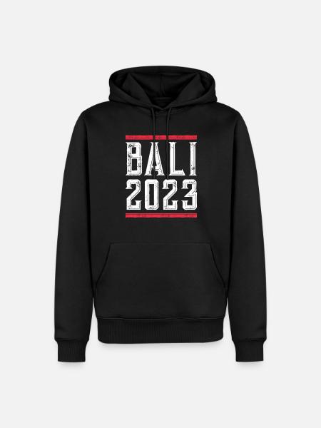 Bali 2023 - Sweat à capuche Premium bio Homme - noir
