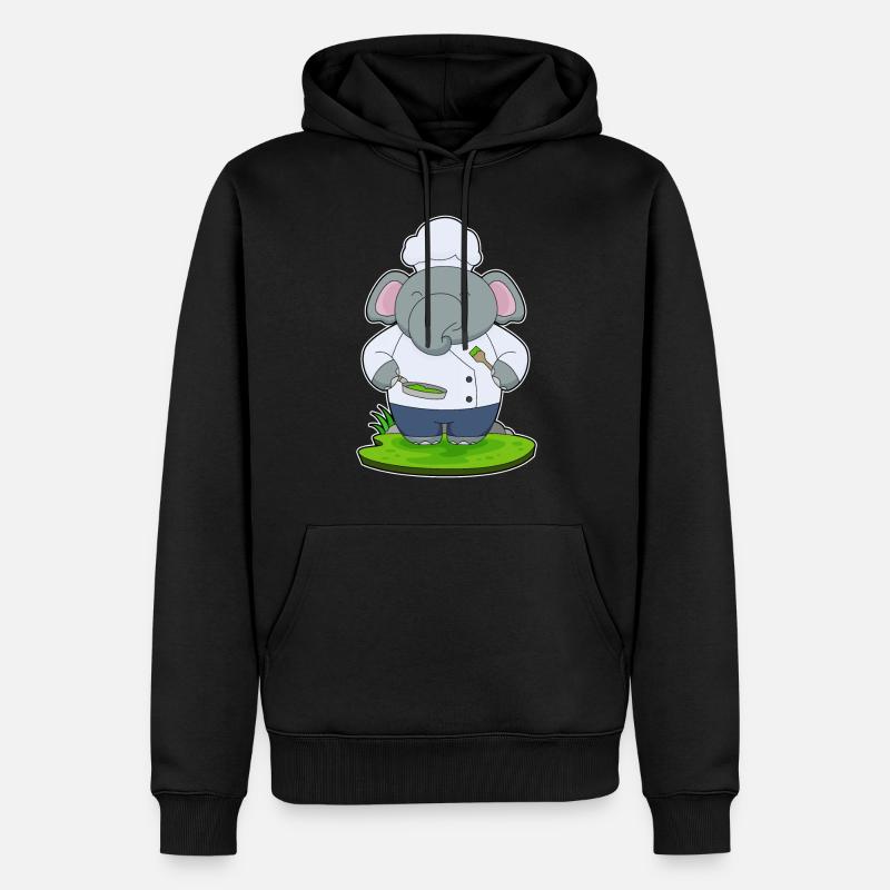 Poêle à éléphant - Sweat à capuche Premium bio Homme - noir