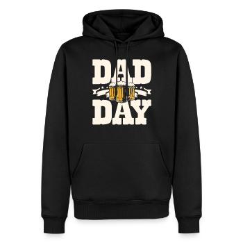 Papa Tag Bierliebhaber Vaterschaft Bester Papa - Männer Premium Bio Hoodie - Schwarz - Vorne - Nico (187cm)
