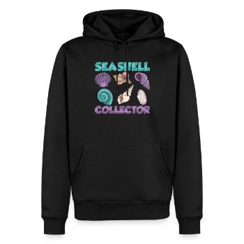 Collecteurs de coquillages Les collecteurs de moules ramassent les moules - Sweat à capuche Premium bio Homme - noir - Devant - Nico (187cm)