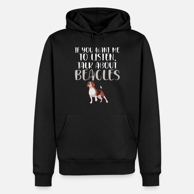 Beagle Cadeau Beagle Propriétaire - Sweat à capuche Premium bio Homme - noir