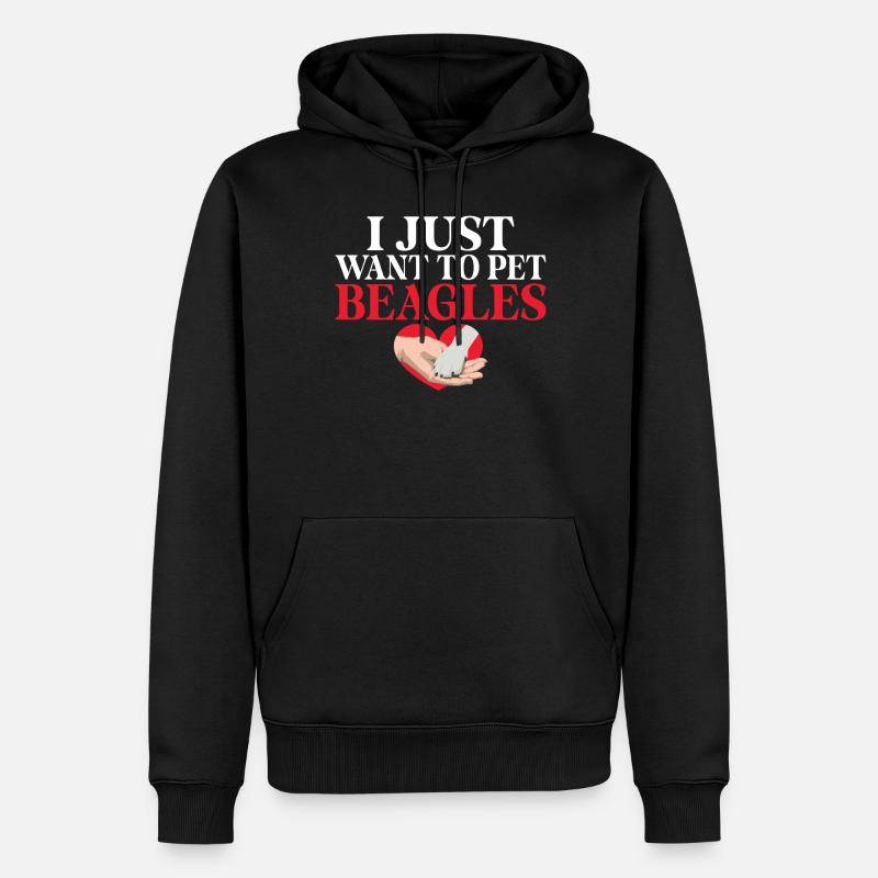Beagle Geschenk Beagle Besitzer - Männer Premium Bio Hoodie - Schwarz