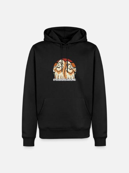 Steuererklärung - Männer Premium Bio Hoodie - Schwarz