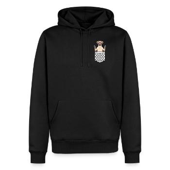 Sloughi Hund Windhund In Tasche - Männer Premium Bio Hoodie - Schwarz - Vorne - Nico (187cm)
