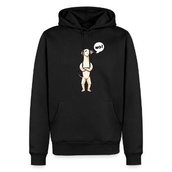Lévrier Sloughi Dog - Sweat à capuche Premium bio Homme - noir - Devant - Nico (187cm)