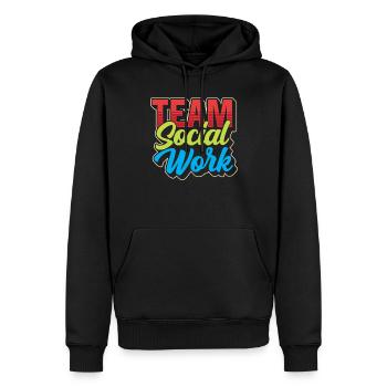 Team Sozialarbeit Soziale Arbeit Sozialarbeiter - Männer Premium Bio Hoodie - Schwarz - Vorne - Nico (187cm)