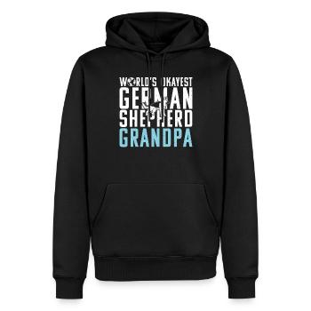 Cadeaux de berger allemand - Sweat à capuche Premium bio Homme - noir - Devant - Nico (187cm)