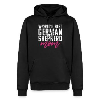 Cadeaux de berger allemand - Sweat à capuche Premium bio Homme - noir - Devant - Nico (187cm)