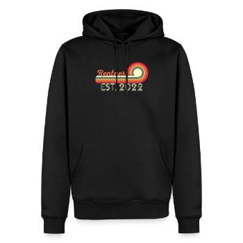 Retro Rentner EST. 2022 Renteneintritt - Männer Premium Bio Hoodie - Schwarz - Vorne - Nico (187cm)