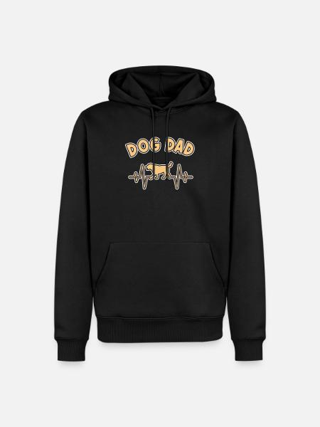 dog dad dogs dad - Men’s Premium Organic Hoodie - black