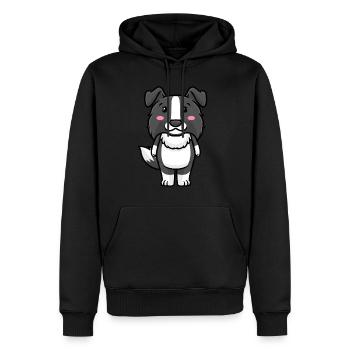 Border Collie Chien Emoticon Chiens - Sweat à capuche Premium bio Homme - noir - Devant - Nico (187cm)