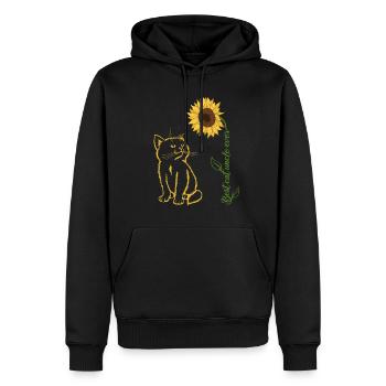 Meilleur oncle chat de tous les temps - Sweat à capuche Premium bio Homme - noir - Devant - Nico (187cm)