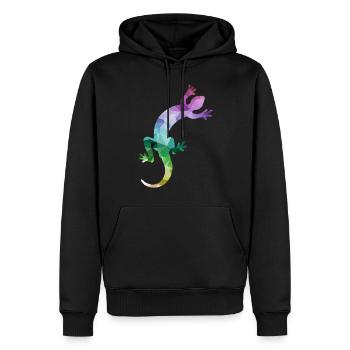 Reptil Echse - Männer Premium Bio Hoodie - Schwarz - Vorne - Nico (187cm)