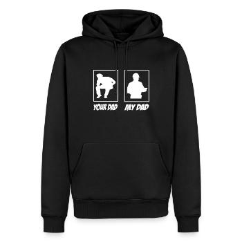 My Dad Your Dad Bauleiter Papa - Männer Premium Bio Hoodie - Schwarz - Vorne - Nico (187cm)