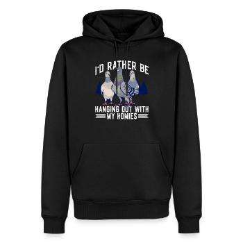 Taubenzüchter Und Taubenzucht Taubenrennen - Männer Premium Bio Hoodie - Schwarz - Vorne - Nico (187cm)