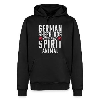 Cadeaux de berger allemand - Sweat à capuche Premium bio Homme - noir - Devant - Nico (187cm)