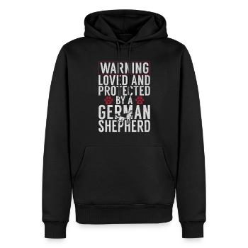 Cadeaux de berger allemand - Sweat à capuche Premium bio Homme - noir - Devant - Nico (187cm)