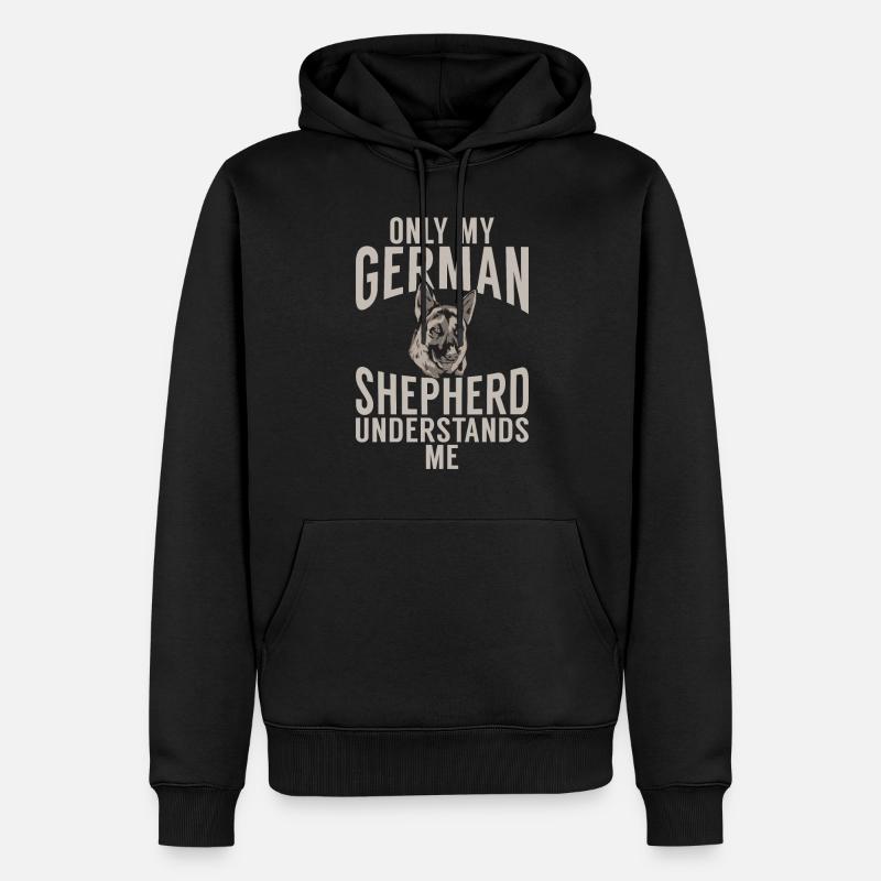 Deutscher Schäferhund Geschenke - Männer Premium Bio Hoodie - Schwarz