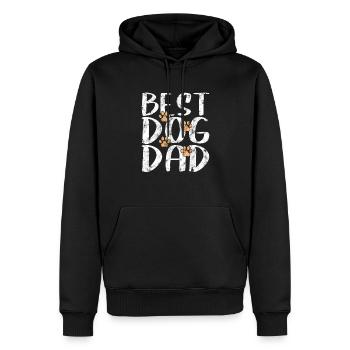 best dog dad - Männer Premium Bio Hoodie - Schwarz - Vorne - Nico (187cm)