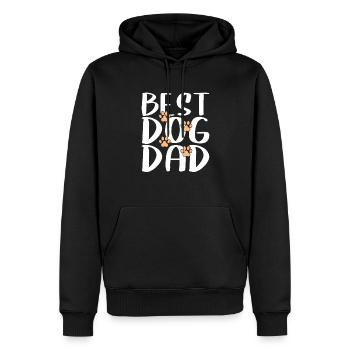 best dog dad - Männer Premium Bio Hoodie - Schwarz - Vorne - Nico (187cm)