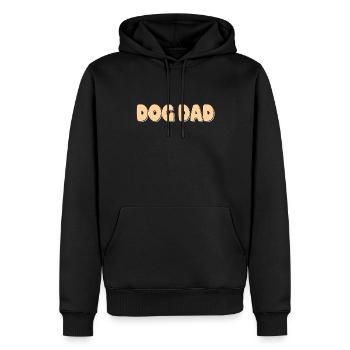 Hunde Papa - Männer Premium Bio Hoodie - Schwarz - Vorne - Nico (187cm)