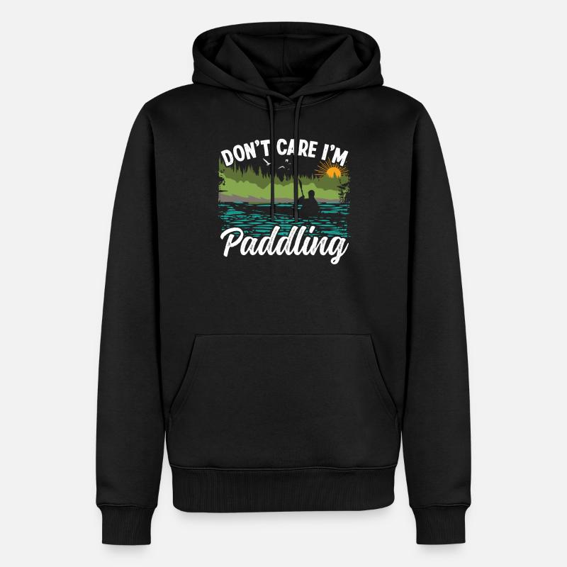 Peu m’importe, je pagaie - Sweat à capuche Premium bio Homme - noir