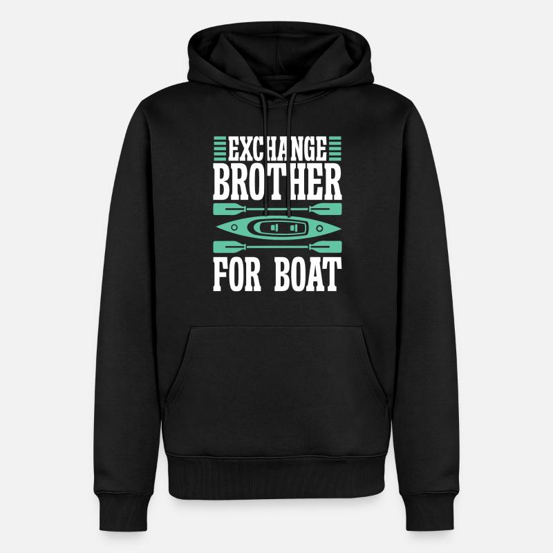 Échange frère pour bateau - Sweat à capuche Premium bio Homme - noir