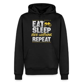 Bird Watching Eat Sleep Repeat Bird Guide - Men’s Premium Organic Hoodie - black - Front - Nico (187cm)