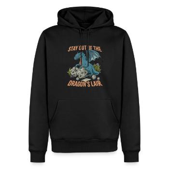 RPG Dragon D20 Cube Design pour un RPG GAMER - Sweat à capuche Premium bio Homme - noir - Devant - Nico (187cm)