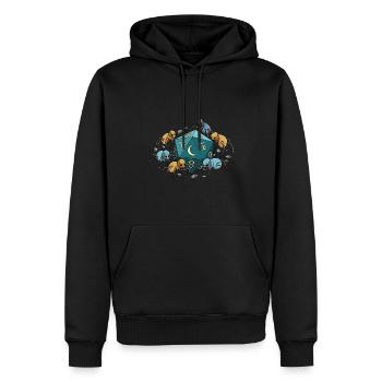 RPG Spider D20 Cube Design for an RPG GAMER - Men’s Premium Organic Hoodie - black - Front - Nico (187cm)