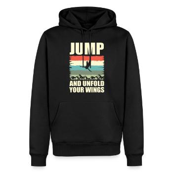 Springe Und Entfalte Deine Flügel Bungee-jumping - Männer Premium Bio Hoodie - Schwarz - Vorne - Nico (187cm)