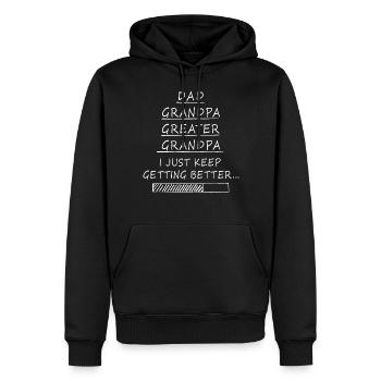 Urgroßvater Lustiger Vatertag Pop Pop Papa - Männer Premium Bio Hoodie - Schwarz - Vorne - Nico (187cm)
