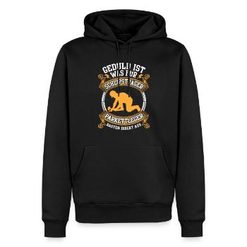 Parkettleger rasten direkt aus Fliesenleger - Männer Premium Bio Hoodie - Schwarz - Vorne - Nico (187cm)