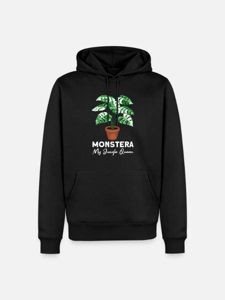 Monstera My Jungle Queen - Men’s Premium Organic Hoodie - black