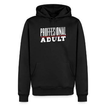 Adulte professionnel Anniversaire Adulte - Sweat à capuche Premium bio Homme - noir - Devant - Nico (187cm)