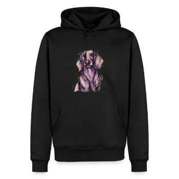 Dachshund Geschenk Dixie Wiener Doxie Dackel - Männer Premium Bio Hoodie - Schwarz - Vorne - Nico (187cm)