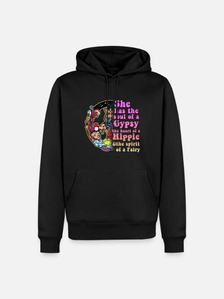Hippy - Men’s Premium Organic Hoodie - black