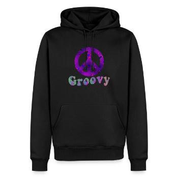 Hippie Geschenk Acidhead Flowerpower Hippi Hippy - Männer Premium Bio Hoodie - Schwarz - Vorne - Nico (187cm)