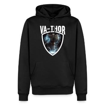 Papa Vathor Va Thor Vatertag Vatertagsgeschenk - Männer Premium Bio Hoodie - Schwarz - Vorne - Nico (187cm)