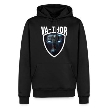 Papa Vathor Va Thor Vatertag Vatertagsgeschenk - Männer Premium Bio Hoodie - Schwarz - Vorne - Nico (187cm)