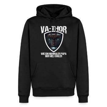 Papa Vathor Va Thor Vatertag Vatertagsgeschenk - Männer Premium Bio Hoodie - Schwarz - Vorne - Nico (187cm)
