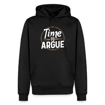 Time to argue Argument Lawyer Sayings - Men’s Premium Organic Hoodie - black - Front - Nico (187cm)