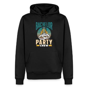 Équipe Bachelor Party Bachelor - Sweat à capuche Premium bio Homme - noir - Devant - Nico (187cm)