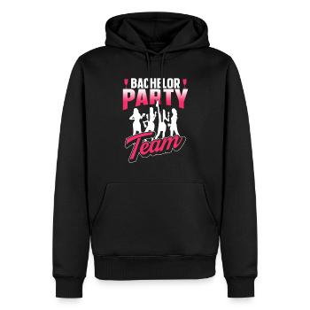 Junggesellenabschied Team Junggeselle Braut - Männer Premium Bio Hoodie - Schwarz - Vorne - Nico (187cm)
