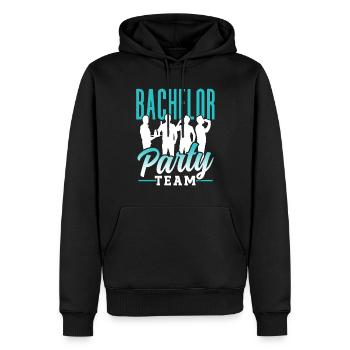 Junggesellenabschied Team Braut Junggeselle - Männer Premium Bio Hoodie - Schwarz - Vorne - Nico (187cm)