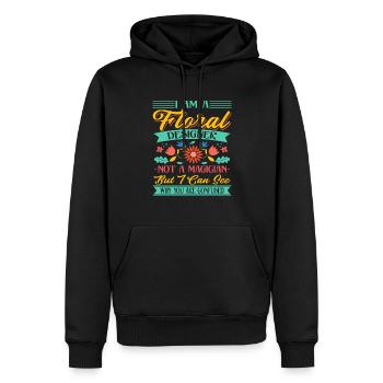 I Am A Floral Designer Florist - Männer Premium Bio Hoodie - Schwarz - Vorne - Nico (187cm)
