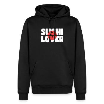 Sushi Liebhaber - Männer Premium Bio Hoodie - Schwarz - Vorne - Nico (187cm)